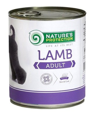 Вологий корм Nature's Protection Adult Lamb  для дорослих собак всіх порід з ягнятиною 400г KIK24628 фото