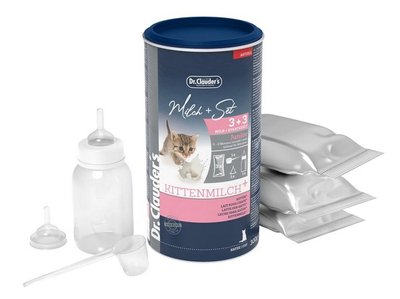 Замінник молока матері Dr.Clauder’s Life Kitten Milk Plus для вигодовування кошенят та годуючих кішок 300 г + пляшечка + 2 соски 21705003 фото
