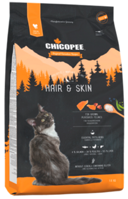 Сухий беззерновой корм Chicopee HNL Cat Hair & Skin для підтримки здоров'я шкіри і шерсті 1.5 кг 018098 фото