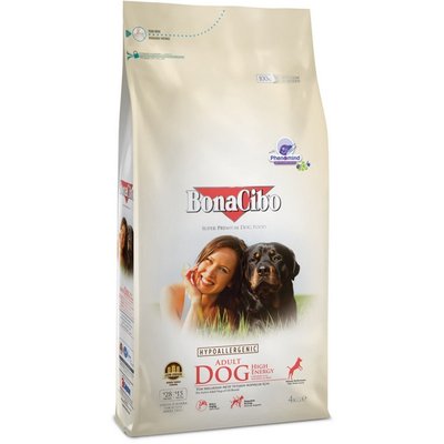 Сухий корм BonaCibo Adult Dog High Energy Chicken & Rice для дорослих активних собак всіх порід з м'ясом курки 4кг BC406175  фото