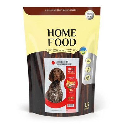 Сухий корм Home Food Adult Dog для дорослих собак всіх порід з м'ясо качки з нутом 1.6 кг hf1038016 фото