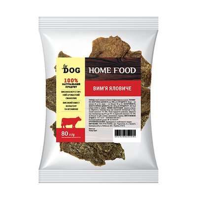 Ласощі Home Food для собак вим'я яловиче 80 г hf1013008 фото