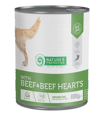 Вологий корм NP Adult with Beef & Beef Hearts для дорослих собак всіх порід з яловичиною і яловичим серцем 800г KIK45603 фото